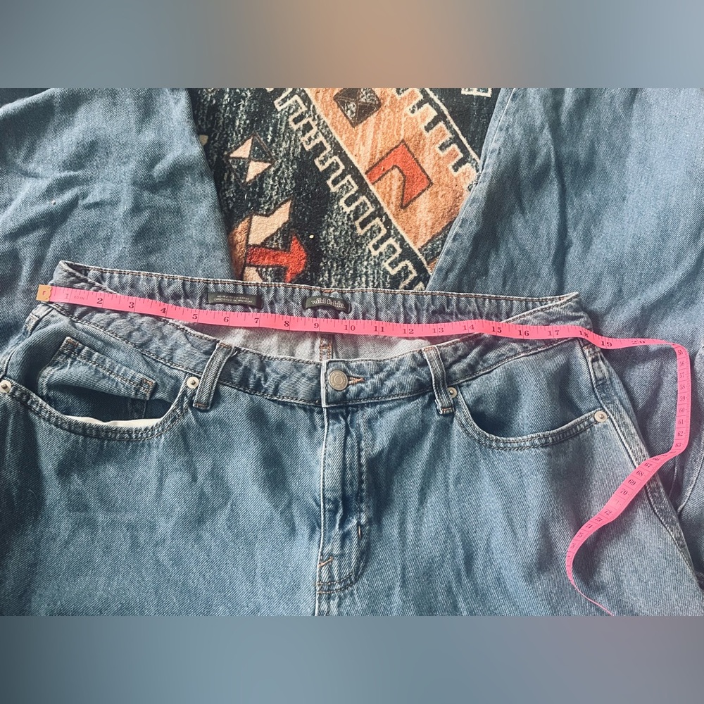 wild fable Blue Wide-Leg Cargo Jeans - Picture 8 of 8